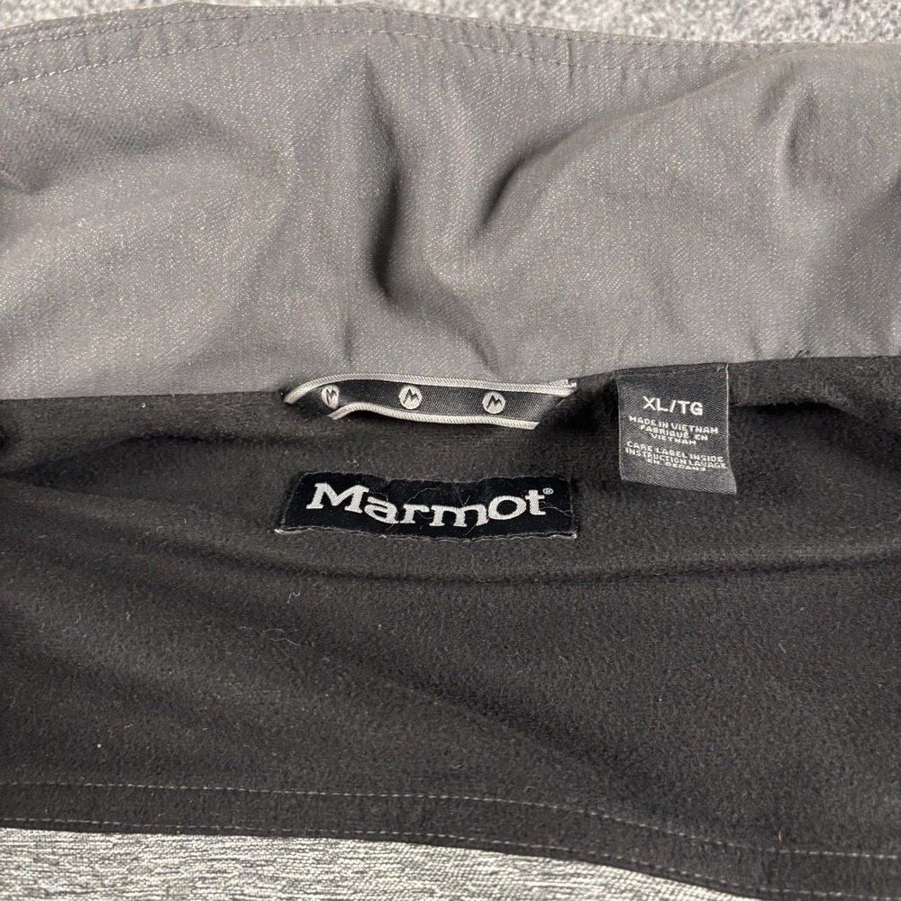 Marmot Mens Windbreaker‎ Jacket Size XL  Gray Zip Up Lined Embroidered Logo - Picture 9 of 11